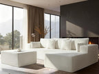 108" Cloud Sectional Couch, Comfort U Shaped Boneless Couch by VYUXWO