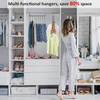 Space Saving Hangers for Clothes 3 Pack, Sturdy Metal Hangers Heavy Duty Magic - Image 5