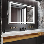 48" L x 36" W LED Bathroom Mirror by Unknown