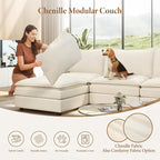 Vesgantti 108" Sectional Sleeper Sofa, 6-Seater Oversized Modular Cloud Couch - Image 6