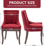 Modern Dining Chairs Set of 2, High Back Dining Chairs Side Chairs - Image 3