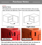 ZHAOYONGLI-End Tables Industrial Wind Bedside Table, Container Style Locker - Image 5
