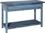 Alaterre Furniture Rustic Cottage Media Console Table, Antique Blue - Image 9
