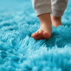 Amdrebio Blue Soft Round Rugs 4Ft - Image 4