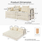 Korser Folding Convertible Sofa Bed, Corduroy Upholstered Boneless Couch - Image 2