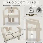 Hyfirm Upholstered Linen Barrel Dining Chairs Set of 4, Modern Accent Kitchen - Image 2