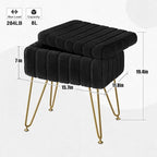 Greenstell Vanity Stool Chair Faux Fur - Image 3