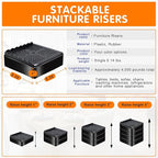 Furniture Risers, 6 Pack Bed Risers - Image 2