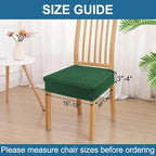 Smiry Waterproof Seat Covers for Dining Room Chairs Set of 6, Stretch Jacquard - Image 2