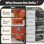 Chaise Lounge Chair Indoor, 59.8"Oversized Couch Reading Chairs, Chenille - Image 5