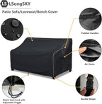 Outdoor 2-Seater Loveseat Cover, Patio Sofa Covers Fits up to 58W x 32.5D x 31H - Image 4