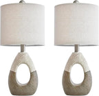 OYEARS 19” Boho Table Lamps Bedroom Living Room Set 2, Suitable - Image 6