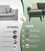 Kingfun L Shaped Couch, Sectional Couches, 3 Seater Sofas - Image 7