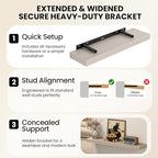 Fun Memories 72Inch Long Floating Shelves, 8 Inch Deep Shelves - Image 5