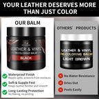Leather Recoloring Balm with 100ml Mink Oil, Car Seats, Dye & Restorer - Image 3
