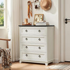 Joaxswe Farmhouse 4 Drawer Dresser - Image 7