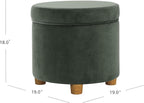Homepop Home Decor | Upholstered Round Storage Ottoman | Ottoman - Image 3