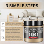 Leather Recoloring Balm, 8.5oz Leather Color Restorer, Leather Couch Scratch - Image 4