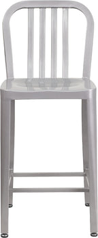 Flash Furniture Gael Commercial Grade 2 Pack 24" High Silver Metal - Image 7