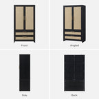 SICOTAS Larger Armoire Wardrobe Closet, Boho Armoire Clothes Organizer - Image 9