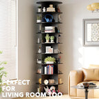 SpaceAid 9 Tier Rotating Shoe Rack Tower, Spinning Shoe Display Lazy Susan - Image 6