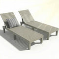 Lounge Chair Outdoor, High-Impact PP 5 Position Adjustable Tanning Chair by EFU