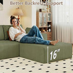 95" Cloud Sectional Couch with L-Shape Chaise, Modular Comfy Sofa Chaise Longue - Image 4