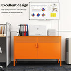 Orange Metal Storage Cabinet - Image 6