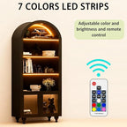 Wildhome Wooden Arched Display Storage Cabinet - Image 3