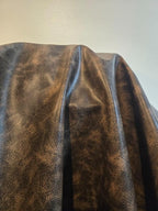 Brown Vintage Distressed Soft Faux Leather Fabric PU Peta Approved Vegan - Image 12