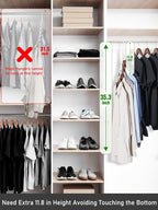 HOUSE DAY White Magic Plastic Hangers Space Saving Organizers and Storage - Image 7