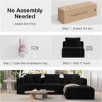 Novilla 141" Modular Sectional Sofa, Modern Cloud Sectional Couch - Image 4