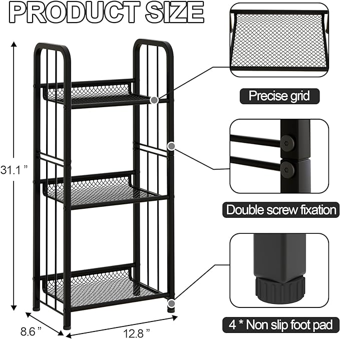 Bookshelf Storage Shelf Bookcase Freestanding Storage Stand - Image 3