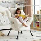Lazy Chair for Living Room, Large Beige Accent Chair - Image 5