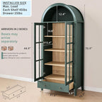RowyPoey Farmhouse Arched Cabinet - Image 2