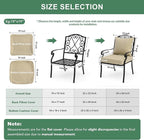 Summsun Outdoor Chair Cushions Set of 2, Faux Linen Patio Furniture Cushions - Image 8