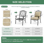 Summsun Outdoor Chair Cushions Set of 4, Faux Linen Patio Furniture Cushions - Image 7