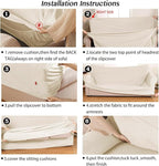 Turquoize Sofa Covers Washable 2 Piece Sofa Covers - Image 5