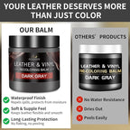 Leather Recoloring Balm with 100ml Mink Oil, Dark Gray Leather Repair Kit and - Image 3
