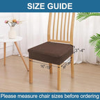 Smiry Waterproof Seat Covers for Dining Room Chairs Set of 2, Stretch Jacquard - Image 2