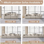 Guyii Modern 76.38" Long Oversized 2-Seat Velvet Convertible Loveseat Sofa - Image 9