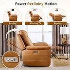 ANJ Power Oversized Reclining Sofa Couch, Breathable Faux Leather 3-Seater - Image 3