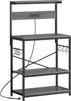 SUPERJARE Bakers Rack with Power Outlets, Microwave Stand, 31.5 X 16.5 Inch by SUPERJARE