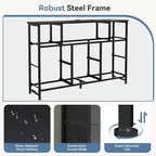 DUMOS TV Stand Dresser with 8 Fabric Drawers and Open Shelves, LED - Image 5