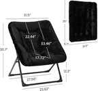 Comfy Saucer Chair for Adults, Soft Faux Fur Bedroom Chair, Accent Dorm Chairs - Image 3
