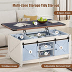 ALLSTAND 48" Farmhouse Lift Top Coffee Table - Image 5