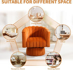 Swivel Accent Barrel Chair Set of 2- Cute Comfy Small Round 360° Arm Chair - Image 5