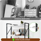 Shintenchi 5 Tiers Bookshelf, Classically Tall Bookcase Shelf, Industrial Book - Image 7