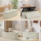 DocSafe Storage Ottoman Bench, Fireproof＆Waterproof Folding Bench - Image 3