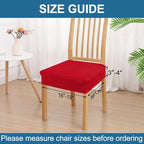 Smiry Waterproof Seat Covers for Dining Room Chairs Set of 2, Stretch Jacquard - Image 2